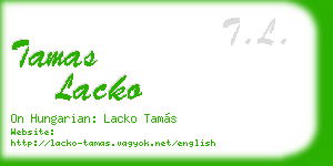 tamas lacko business card